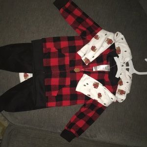 6 Month plaid outfit set